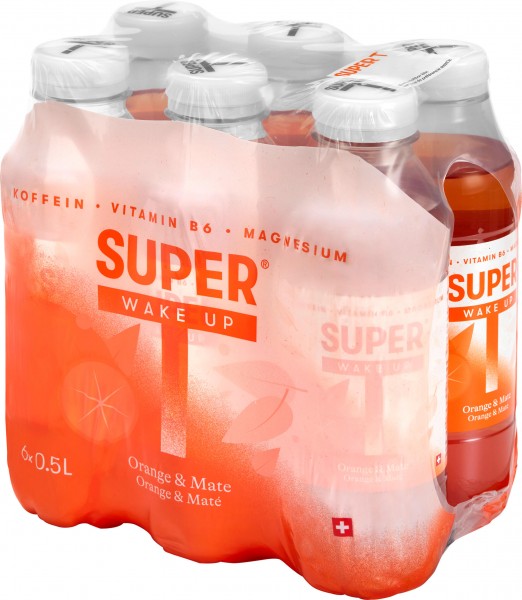 SuperT WAKE UP Vitamin Tee Kalorienarm PET Kiste 24 x 500 ml Schweiz