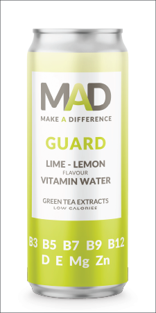 MAD GUARD Lime & Lemon Vitamin water 330 ml Switzerland