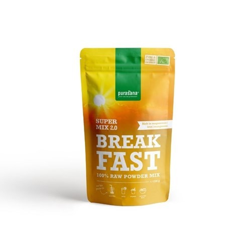 Purasana Superfood BREAKFAST Super Mix 2.0 - 100 % Raw Powder BIO 250 Gramm