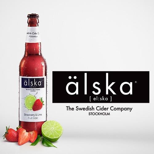 Älska STRAWBERRY & LIME Cider Kiste 12 x 500 ml / 4 % Schweden