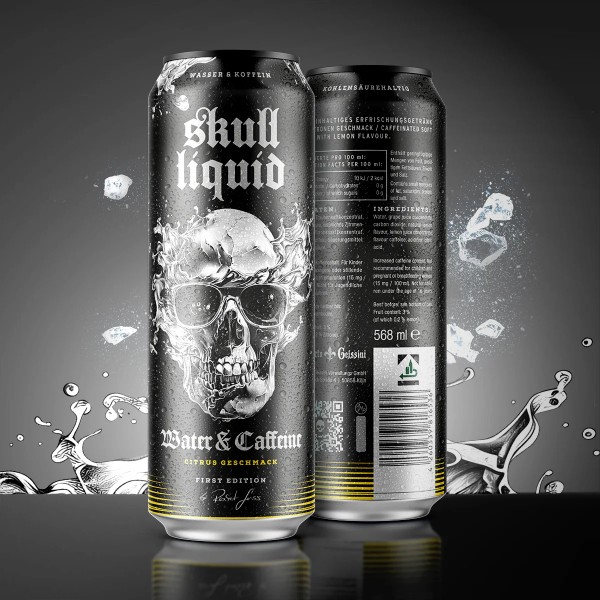 Skull Liquid Vitaminwasser Limette Guave Passionsfrucht Kiste 12 x 568 ml Deutschland