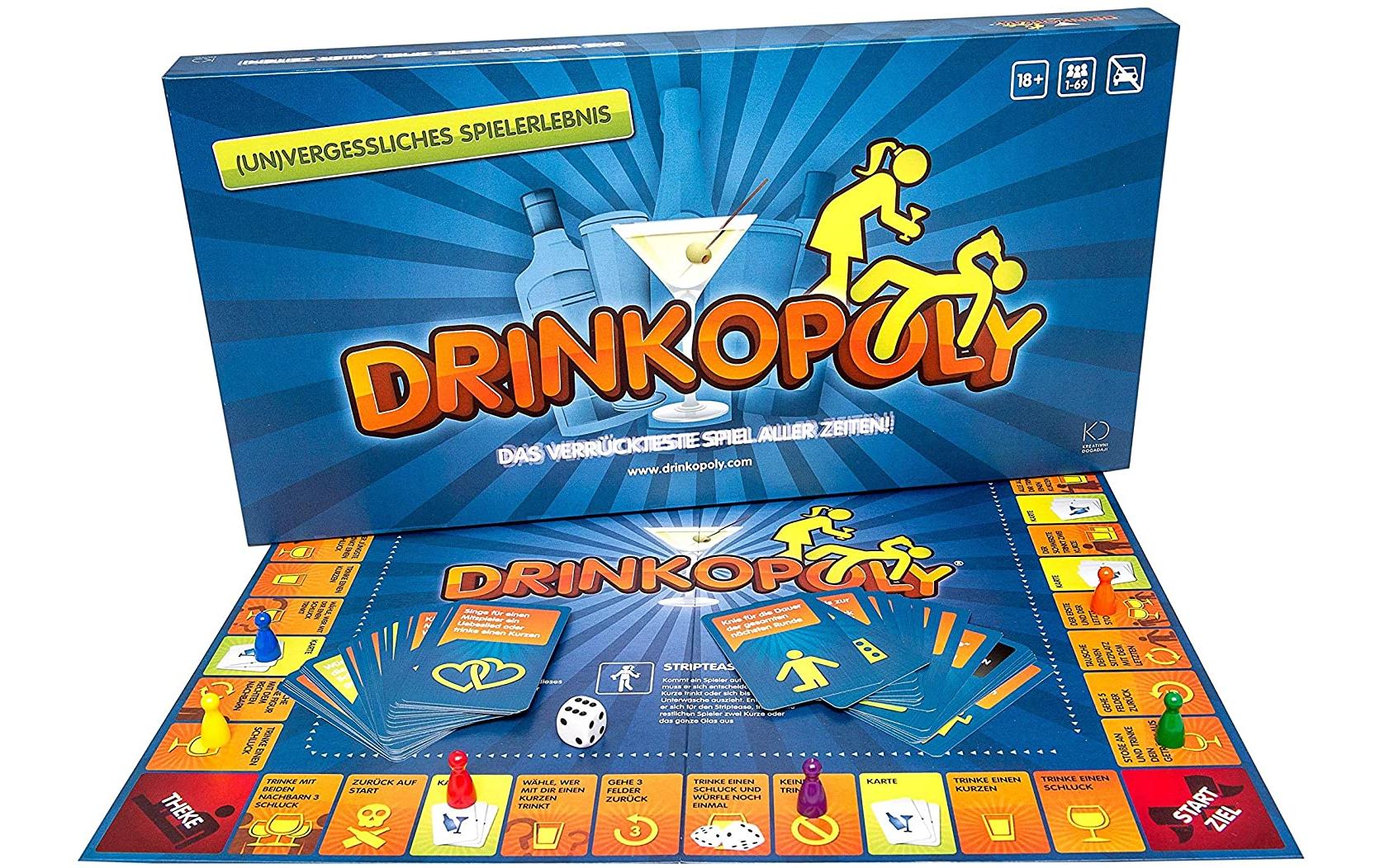 DRINKOPOLY Trinkspiel Gesellschaftsspiel für Erwachsene - drink