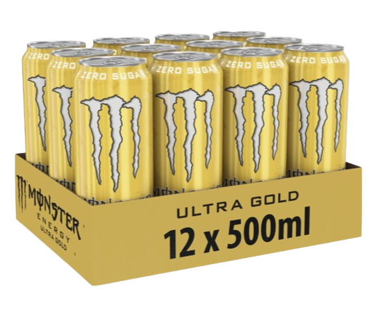 MONSTER Energy ULTRA GOLD Zero Kiste 12 x 500 ml UK
