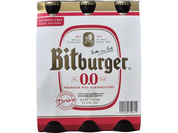 Bitburger DRIVE Premium Pils Alkoholfrei 0.0 % Kiste 24 x 330 ml Deutschland