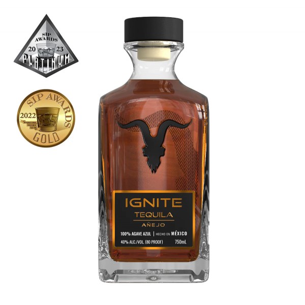 IGNITE Anejo Tequila 100 % Agave Azul by Dan Bilzerian 70 cl / 40 % Mexiko