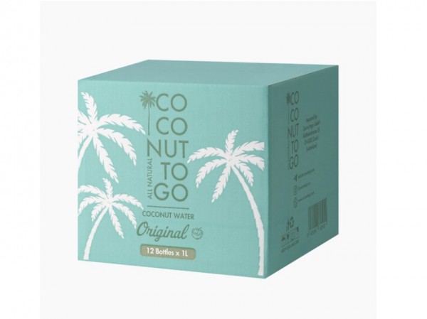 Coconut to go ORIGINAL 100 % Reines Kokoswasser KISTE 12 x 1 Liter Vietnam