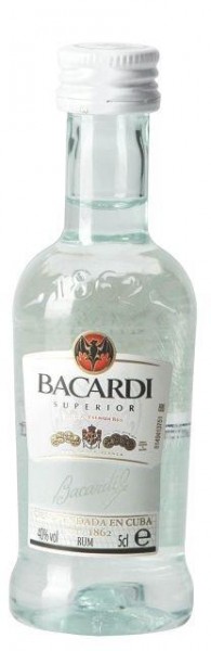 BACARDI Superior Blanco Rum Shot PET 5 cl / 40 % Puerto Rico