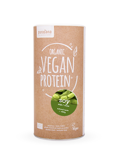 Purasana Vegan protein SOY - SOJA NATURAL Isolate 90% 400 Gramm BIO