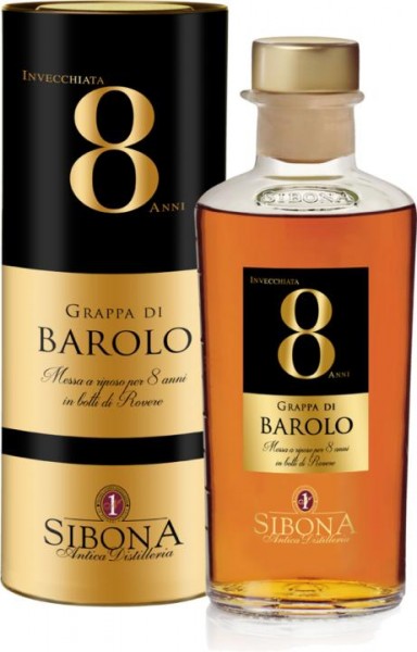 SIBONA Grappa Riserva Barolo 8 ANNI 50 cl / 44 % Italien