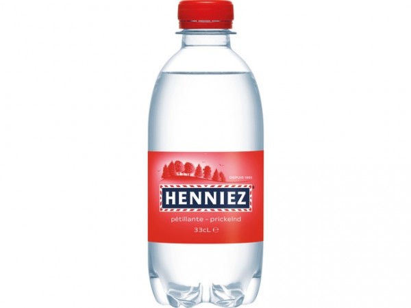 HENNIEZ Rot mit Kohlensäure Mineralwasser Kiste 24 x 330 ml Schweiz