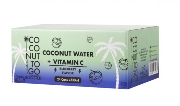 Coconut to go Blueberry BOOSTER Kollagen & Kokoswasser Kiste 24 x 330 ml Vietnam