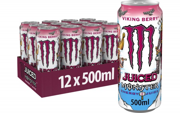 MONSTER Energy Juiced VIKING BERRY Kiste 12 x 500 ml UK