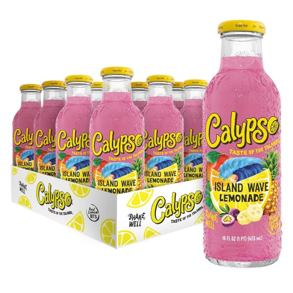 CALYPSO ISLAND WAVE Lemonade Kiste 12 x 473 ml USA