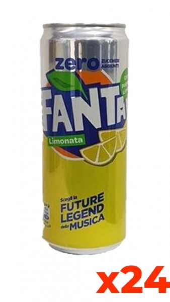 Fanta Lemon ZERO Kiste 24 x 330 ml Italien