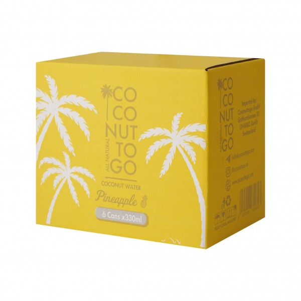 Coconut to go PINEAPPLE Kokoswasser + Ananas KISTE 24 x 330 ml Vietnam
