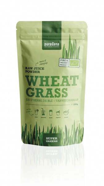 Purasana Superfood GREENS WHEAT / Weizengras JUICE Raw Powder 200 Gramm