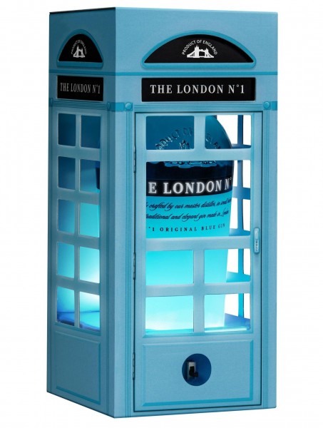 THE LONDON No.1 Blue Gin Geschenkset LED Phone Box 70 cl / 47 % UK