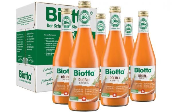 Biotta Bio RÜEBLISAFT Kiste 6 x 50 cl Schweiz