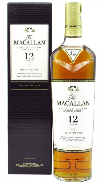 The Macallan 12 Year Old Sherry Oak Single Malt Whisky 70 cl / 40 % Schottland