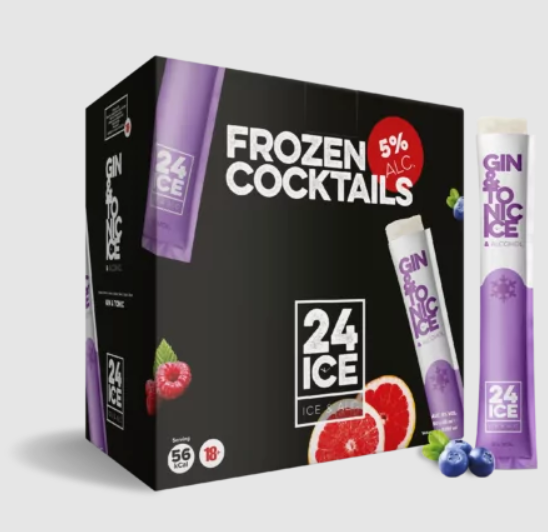 24ICE Frozen Cocktail GIN & TONIC 50 x 65 ml / 5 % Holland