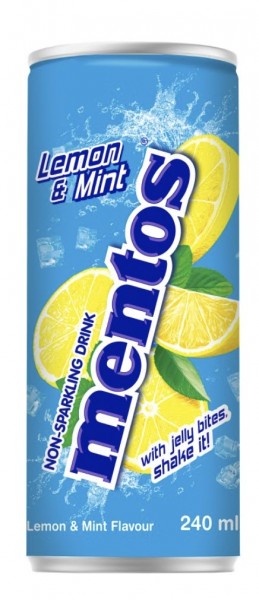MENTOS Lemon & Mint Soda Kiste 24 x 240 ml Korea