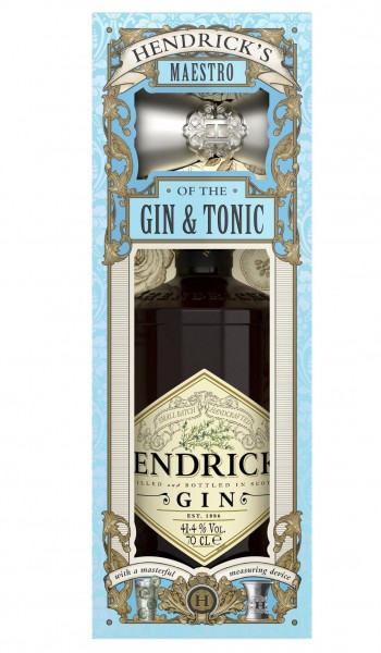 HENDRICK's Gin MAESTRO Geschenkset mit JIGGER 70 cl / 41.4 % Schottland