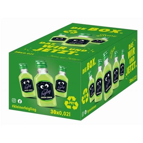 Kleiner Feigling Fancy Flavours GREEN LEMON Shot BOX 20 x 2 cl / 15 % Deutschland