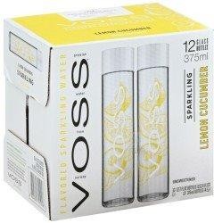 VOSS FLAVORED Sparkling Water LEMON - CUCUMBER Kiste 12 x 375 ml Norwegen