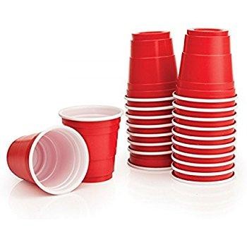 Solo RED Cups SHOT Becher Doppel Stange a 100 x 2 oz / 59 ml USA