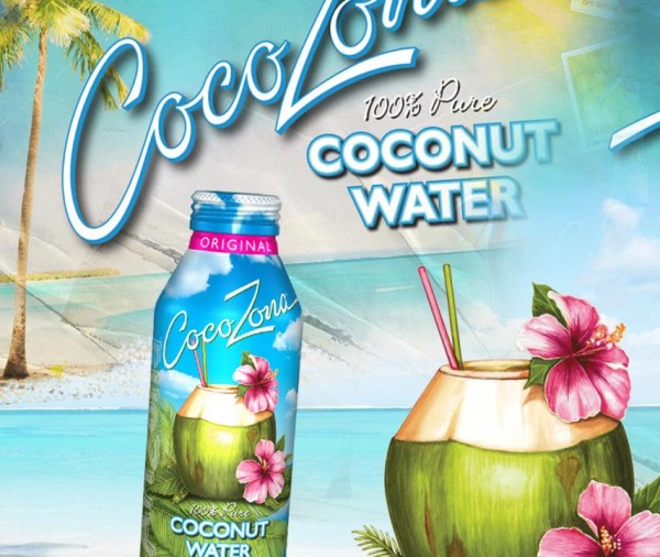 Arizona CocoZona 100 % Pure Coconut Water Aluflasche Kiste 12 x 429 ml USA