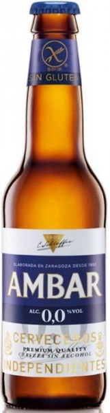 AMBAR 0.0 % Alkoholfreie & Glutenfreies Bier Kiste 24 x 330 ml Spanien