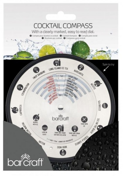 Cocktail COMPASS WÄHLSCHEIBE aus Edelstahl by BarCraft