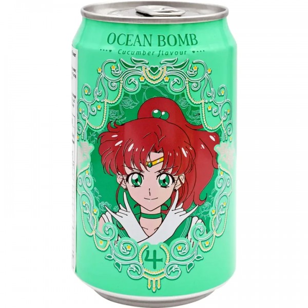 Ocean Bomb Sailor Moon ANIME Cucumber Flavour Sparkling Water 330 ml Taiwan