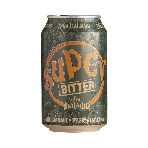 Birra BALADIN SUPER BITTER Hoppend Belgian Ale Starkbier Can 330 ml / 8 % Italien