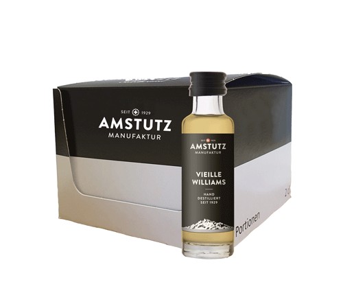 amstutz Edelbrand VIEILLE KIRSCH Portionen Box 25 x 2 cl / 40 % Schweiz