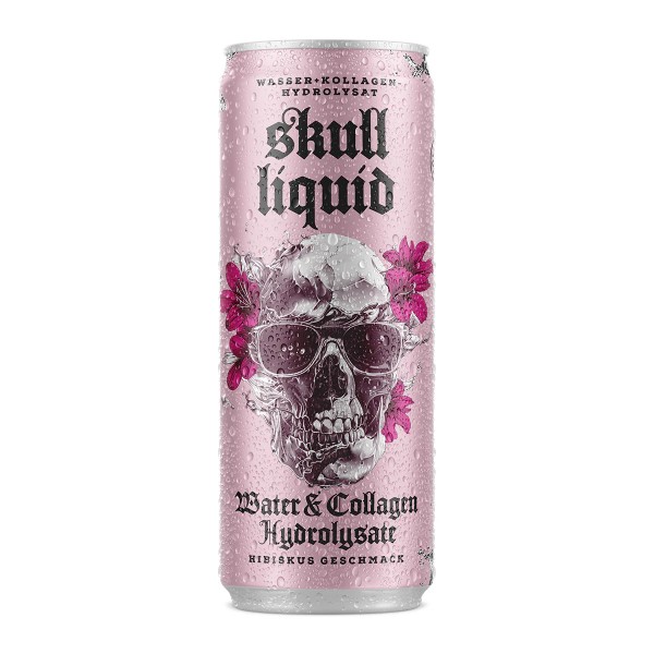Skull Liquid Wasser + Kollagen Hibiskus Geschmack 330 ml Deutschland