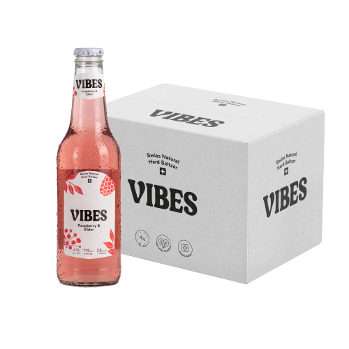 VIBES Hard Seltzer Raspberry & Elder 330 ml / 4 % Schweiz