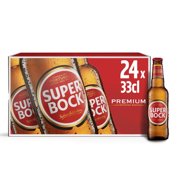 SUPER BOCK Bier Kiste 24 x 330 ml / 5.2 % Portugal