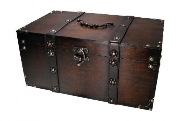 Wooden gift chest FSC RITTER ( dark )37 x 21 x 19 cm - 1500 grams