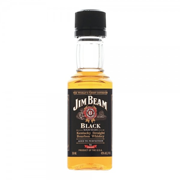 JIM BEAM BLACK MINIATURE Kentucky Straight Bourbon Whiskey 5 cl / 43 % USA