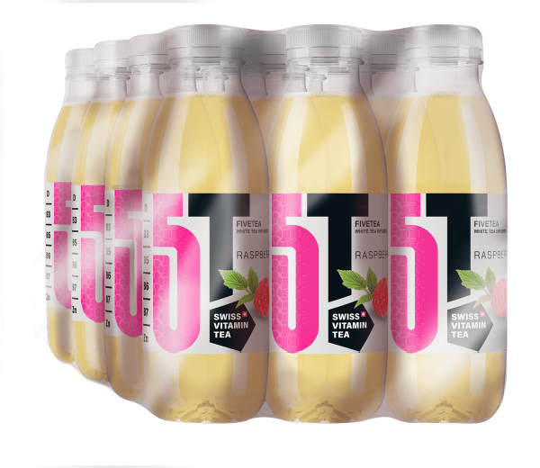 FiveTea Vitamin Tee RASPBERRY PET Kiste 24 x 500 ml Schweiz