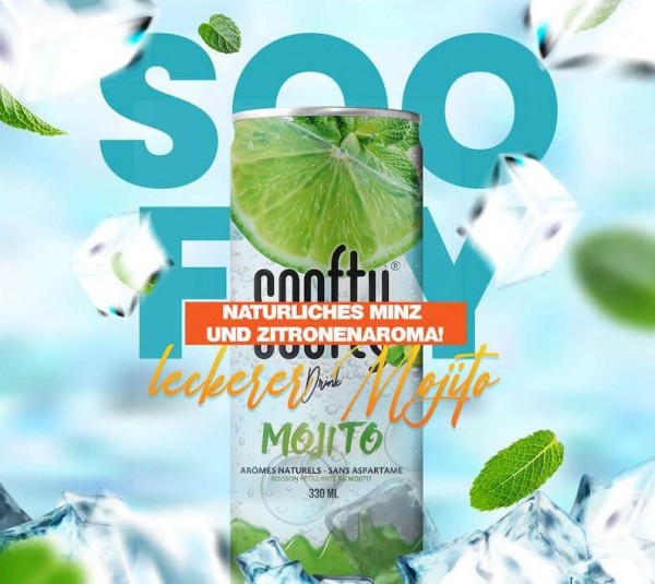 soofty Drink MOJITO in PET Dose Kiste 24 x 330 ml Frankreich