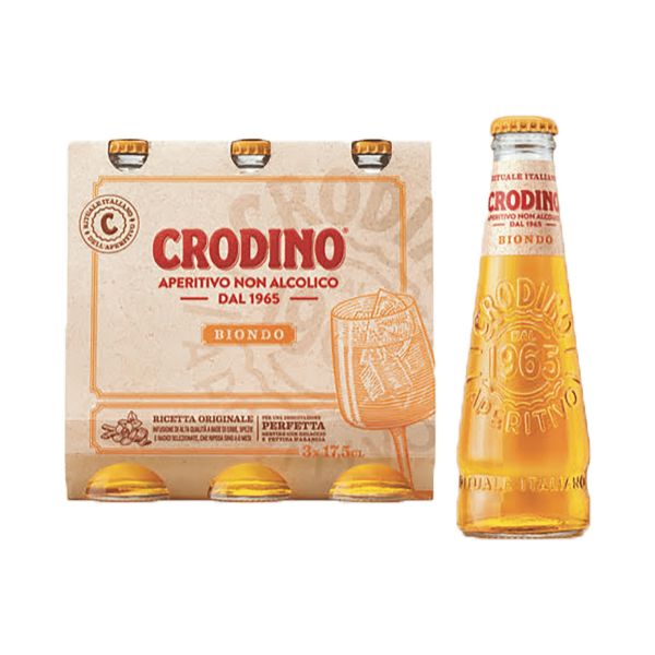 CRODINO BIONDO Non Alcolico Kiste 24 x 175 ml Italien