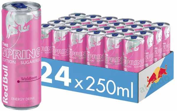 Red Bull SPRING Edition 24 SUGARFREE Waldbeere Energy Drink Kiste 24 x 250 ml Schweiz