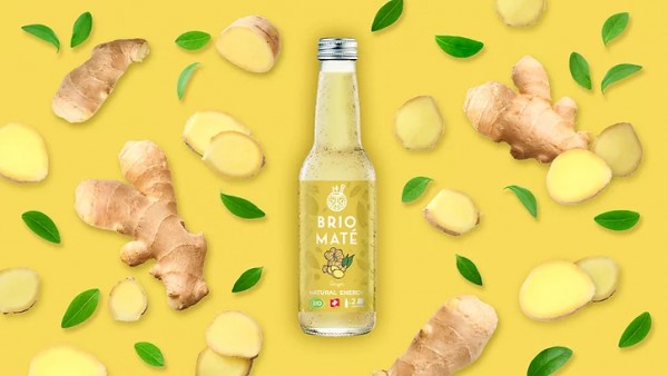 BRIO MATE GINGER Natural Energy Glasflasche Kiste 24 x 330 ml Schweiz