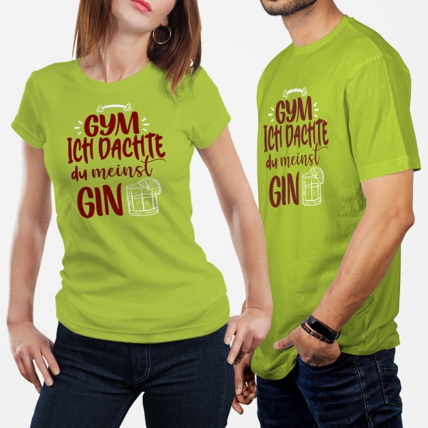 ShirtStar Premium GYM - GIN T-Shirt HERREN Lime div. sizes