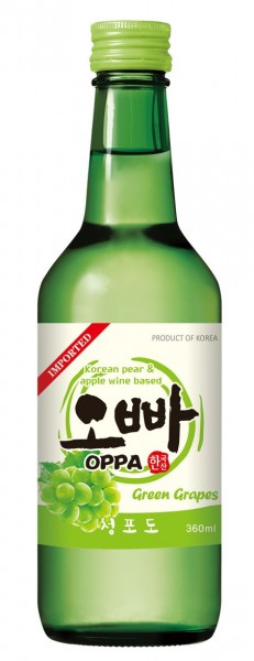 OPPA SOJU GREEN GRAPE Flavour 360 ml / 12 % Korea