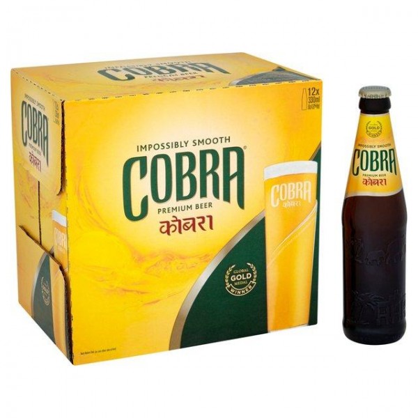 COBRA Lager Bier Kiste 24 x 330 ml / 5 % Indien