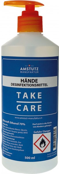 amstutz TAKE KARE Hände-Desinfektionsmittel 500 ml Schweiz