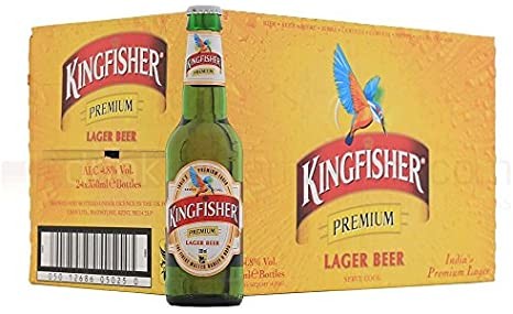 KINGFISHER Premium Lager Bier 24 x 330 ml / 4.8 % Indien